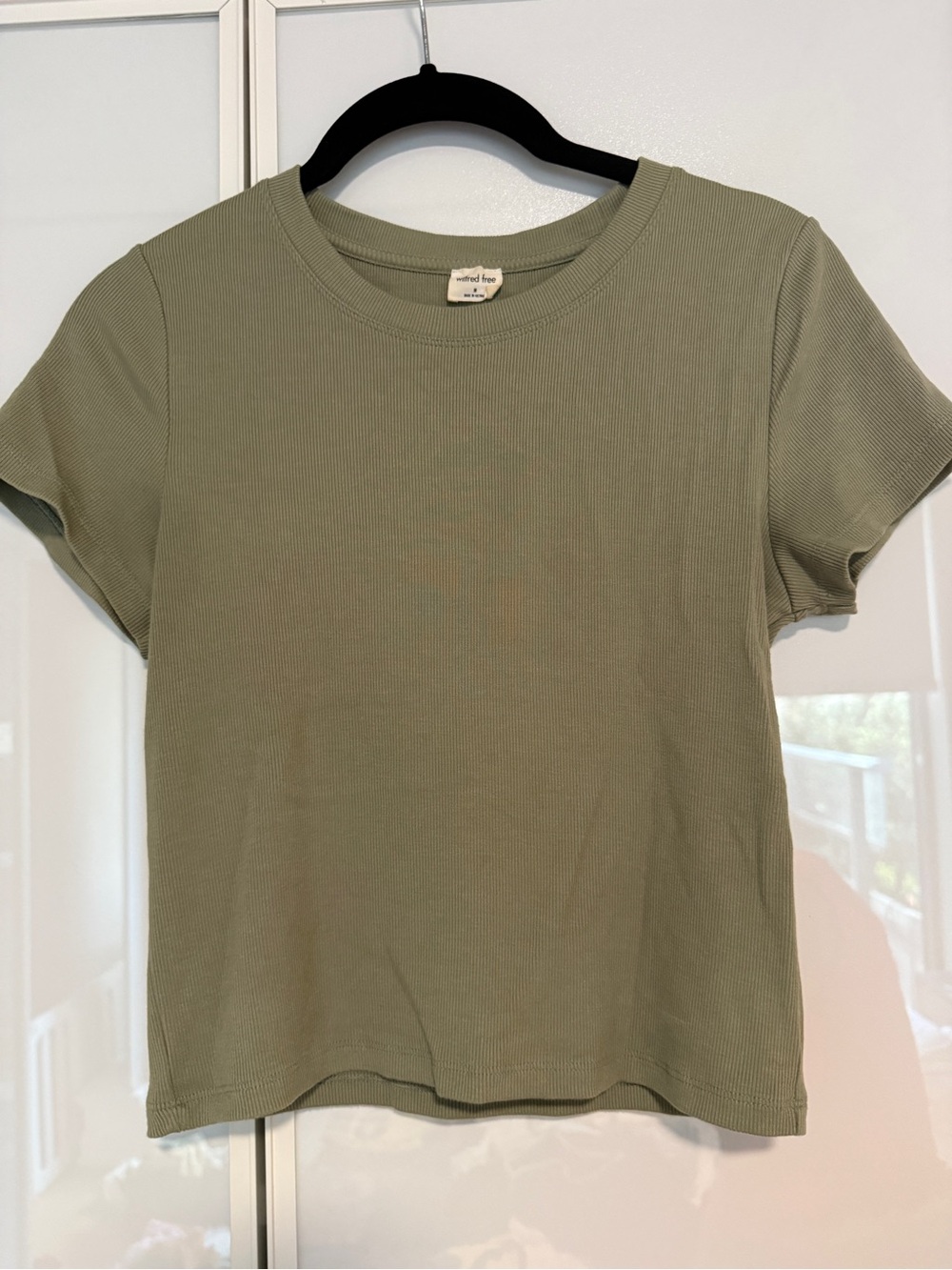 Wilfred Olive Ribbed Short Sleeve Tee